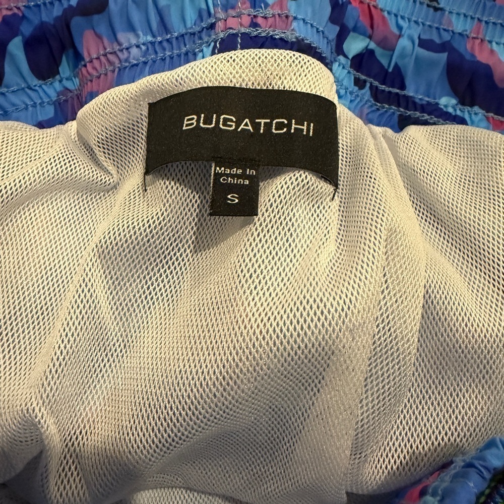 Bugatchi Blue and Pink Swim Shorts - Picture 2 of 6